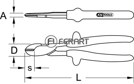 CLASSIC 1000V silový odstrihovač, 180mm