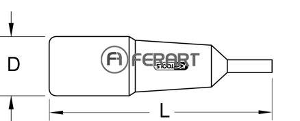 1/4" izolovaný bit nástrčný imbusový, 5mm