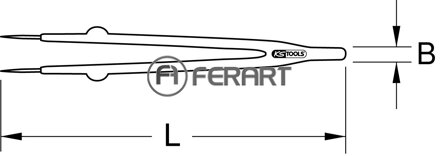 Izolovaná pinzeta, ostrá, 11mm