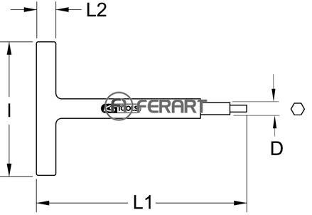 Izolovaný čapový kľúč s T-rukoväťou, 6x160mm
