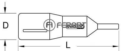 3/8" izolovaný bit nástrčný imbusový, krátky, 4mm