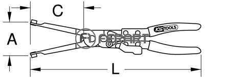 Kliešte na príchytky výfuku,310mm