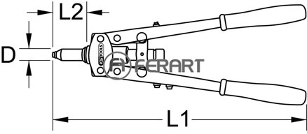 Univerzálne nitovacie kliešte, 510 mm