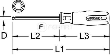 ERGOTORQUEplus skrutkovač s imbusom a guľovou hlavičkou, 8,0mm
