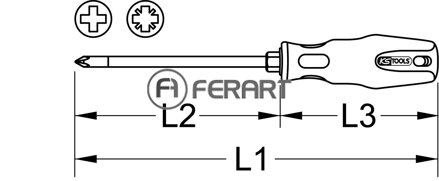 6 v 1 ERGOTORQUEplus skrutkovač, 230mm