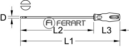 ERGOTORQUEplus krížový skrutkovač, krátky, 5,5mm, dĺžka 405mm