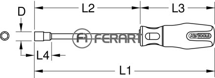 ERGOTORQUEplus skrutkovač na nástrčné orechy, 5,5mm