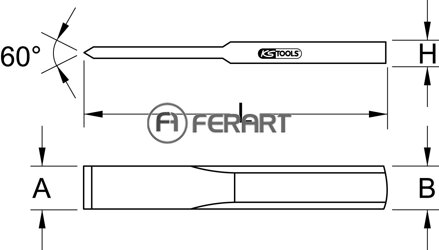 Drážkový sekáč, 230mm