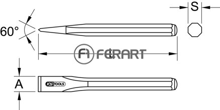 Elektrikársky sekáč, 4-hranový, 8x200mm