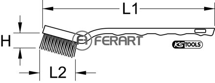 Drôtená kefa s oceľovými drôtmi na zapaľovacie sviečky 2-radová, 170mm