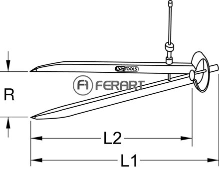 Presné pružinové odpichovacie kružidlo, 280mm