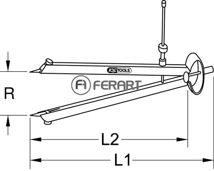 Presné odpichovacie kružidlo s pružinou s vymeniteľnými hrotmi, 130mm