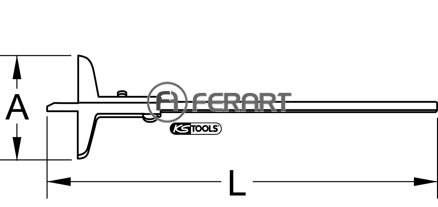 Posuvný hĺbkomer, 0-150mm
