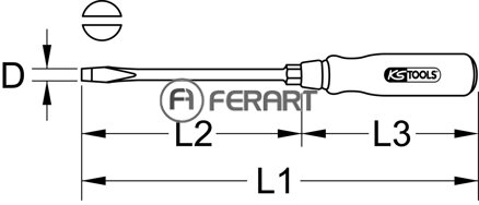 ERGOTORQUE WOOD plochý skrutkovač, 3,5mm