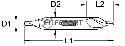 HSS strediaci vrták, 6,3mm