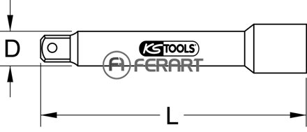 Predĺženie závitníka, 12mm/M20