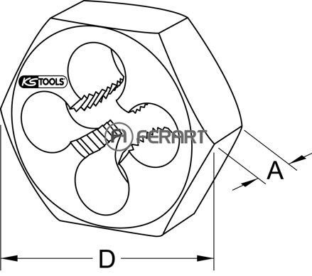 HSS šesťhranná rezacia matica MF, M18x1,25