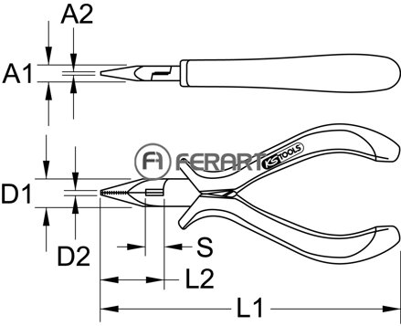 Telefónne kliešte na jemnú mechaniku, 130mm