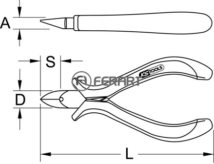 ESD odstrihovač z tvrdokovu, 125mm