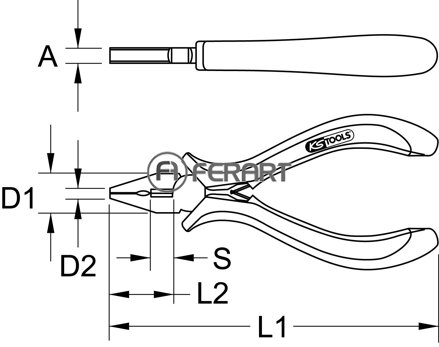 Kombinované kliešte na jemnú mechaniku, 120mm