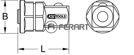GEARplus adaptér pre nástrčný orech, 1/4"x10mm