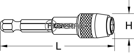 1/4" magnetický rýchlovýmenný držiak na bity, 50mm