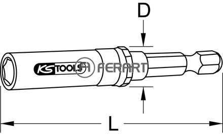 Rýchlo vymeniteľný držiak bitov 1/4" Auto-Slimlock, 65 mm