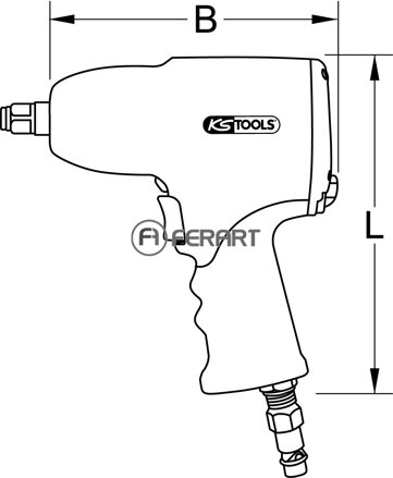 Vysokovýkonný pneumatický príklepový skrutkovač 1/2" BOXXER 1290 Nm