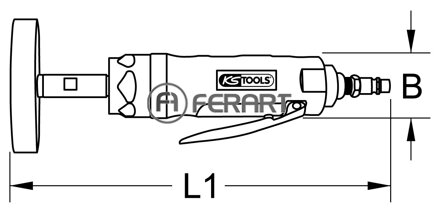 1/4" pneumatický radírovací stroj, 2 600 ot./min