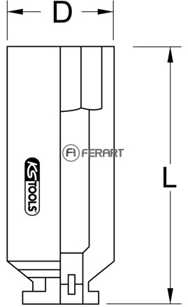 1/2" kľúč s valcovou hlavou, 10mm