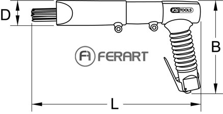 3/8" pneumatický ihlový odstraňovač hrdze, max.6,3bar, 1/4''PT