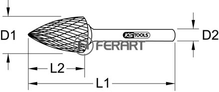 HM frézovací kolík s lomeným oblúkom, tvar G, 3mm