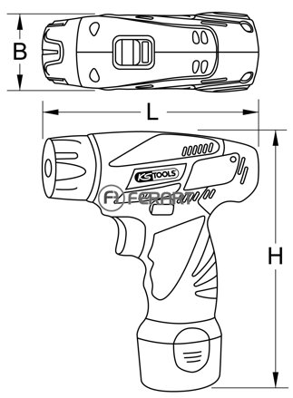 1/4'' akumulátorový bitový skrutkovač, 24Nm, 400 ot./min 10,8V, s 1 akumulátorom a 1 nabíjačkou