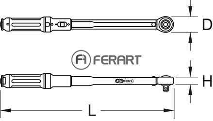 1/2" ERGOTORQUEbasic momentový kľúč, 60-320Nm