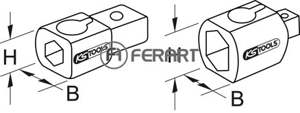 14x18mm nástrčný adaptér, na 9x12mm