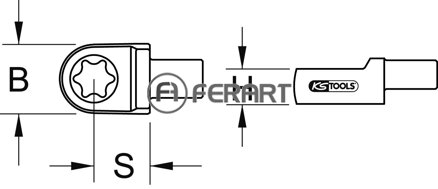 9x12mm nástrčkový kľúč Torx-E, E14