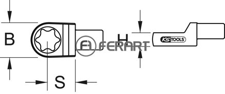 14x18mm nástrčkový prstencový kľúč Torx-E, E18