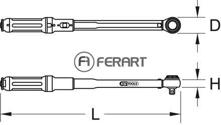 1/2" ULTIMATEprecision momentový kľúč s račňou, otočný gombík, 20-200Nm