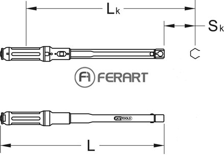9x12mm ERGOTORQUE®precision nástrčný momentový kľúč, 1-25Nm