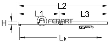 1/2" ALUTORQUEprecision momentový kľúč, 20-120Nm, p/ľ