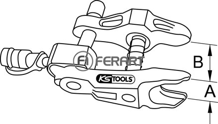 Univerzálny vytláčač guľového kĺbu bez hydraulického valca, 45mm