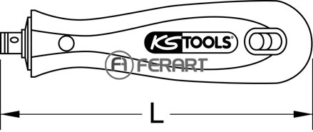 1/4" ERGOTORQUE rukoväť pre dvojité hlavice