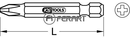 1/4" TiN bit, 50mm, PH2