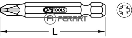 1/4" CLASSIC bit PZ, 50mm, PZ0, súprava 5 kusov