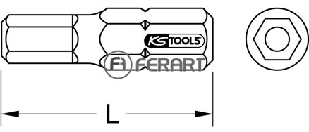 1/4" CLASSIC bit imbus,otvor,25mm,5/16'',súprava 5 ks