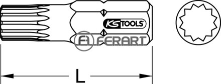 5/16" CLASSIC bit XZN, 30mm, M4