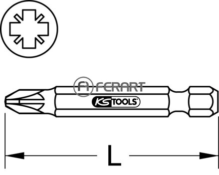 1/4" CLASSIC bit PZ, 75mm, PZ1