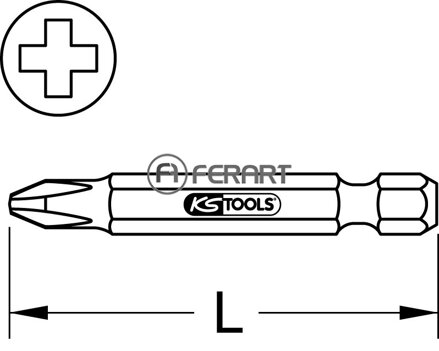 1/4" CLASSIC bit PH, 75mm, PH1