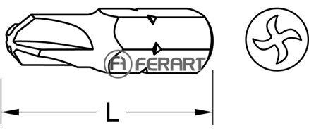 1/4" CLASSIC bit Torq-Set®, 25mm, #8