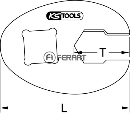 3/8" šesťhranný nástrčný otvorený kľúč, 19mm